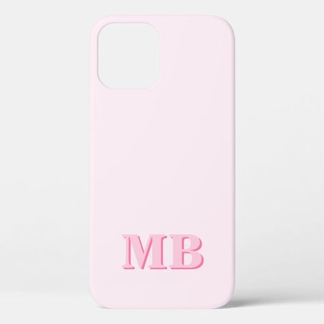 Minimalist Modern Pink Initial Monogram Case-Mate iPhone Case Cute Iphone 15 Cases, Iphone 16 Pro Case, Iphone 16 Case, Light Pink Phone Case, Preppy Phone, Birthday 16, Aesthetic Phone Cases, Preppy Phone Case, Summer List