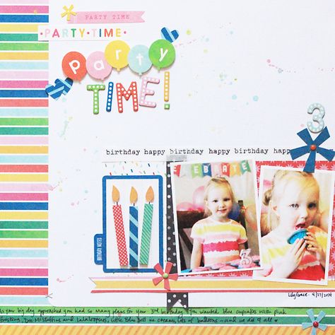 Party time - Scrapbook.com Happy Birthday Scrapbook, Birthday Scrapbook Ideas, Birthday Scrapbook Layouts, Birthday Scrapbook Pages, Fiesta Shower, Birthday Wishes For Boyfriend, Birthday Scrapbook, Minecraft Birthday, Crafts With Pictures