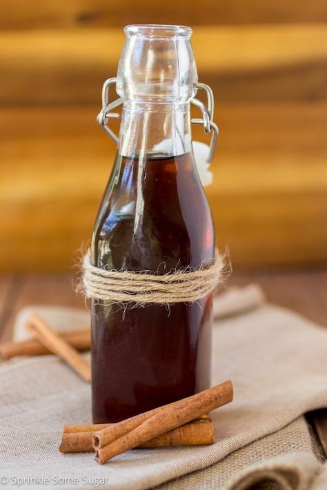 Brown Sugar Cinnamon Simple Syrup - Sprinkle Some Sugar Cinnamon Coffee Syrup, Gift Mixes, Homemade Extracts, Homemade Syrups, Chocolate Truffle Cookies, Homemade Coffee Syrup, Cinnamon Simple Syrup, Coffee Syrups, Simple Syrups