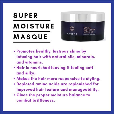 Monat Super Moisture Masque  A rich hair masque that provides nourishing moisture replenishment to restore dry, dull, brittle hair to its soft, silky condition. Super Moisture Masque Monat, Monat Super Moisture Masque, Monat Replenish Masque, Damaged Hair Repair Monat, Monat Rejuvabeads, Aging Hair Care, Aging Hair, Hair Masque, Monat Hair