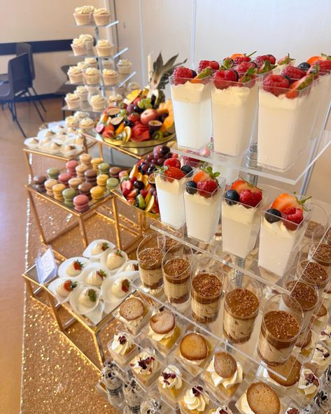 Sweet Table Set Up, Tiered Dessert Table, Dessert Bar Retirement Party, Bakery Launch Party, Cream Puff Display, Kids Table For Party, Grazing Table Baby Shower Ideas, Sweet 16 Appetizer Ideas, Dessert Table Ideas Quinceanera