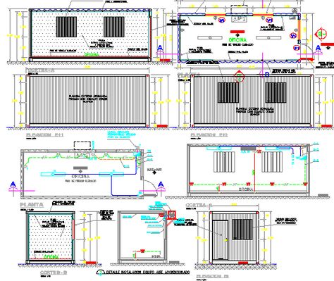 Marine container twenty ft office auto-cad details dwg file - Cadbull Grass Photoshop, Shipping Container Restaurant, Office Building Plans, Autocad Free, Stove Design, 40ft Shipping Container, Shipping Container Office, Container Van, Modern Japanese Interior