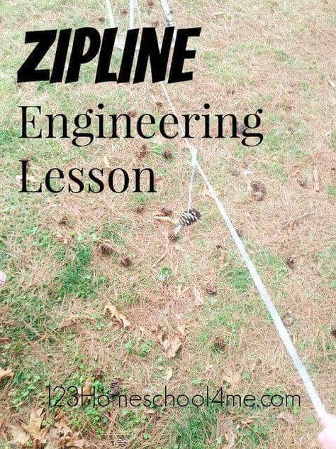 Kids will have fun learning about physics with this fun Zipline Engineering Lesson. Perfect for kids of all ages. Montessori Tips, Spring Stem Activities, Spring Stem, Nature Activity, Steam Lessons, Stem Engineering, Steam Ideas, Camp Activities, Engineering Activities