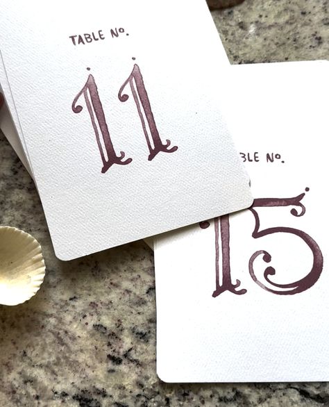 ⭐️ A great review for my custom wedding table numbers! ⭐️⁠ ⁠ So grateful to be able to create these custom wedding numbers and spread a little bit of happiness around for those who enjoy my work. Here's what they said:⁠ ⁠ 💚🍃 "I asked for green table numbers to match our wedding colors and these came out beautiful..." 🍃💚⁠ ⁠ 💌 Customize your very own table number cards and personalize your events to make them even more special! 💌⁠ ⁠ 🌟Get your Wedding Table Cards online at--------> hmacdopaperco... Painted Table Numbers, Green Table Numbers, Table Numbers Diy, Wedding Table Cards, Diy Table Numbers, Card Table Wedding, Wedding Numbers, Table Number Cards, Green Table