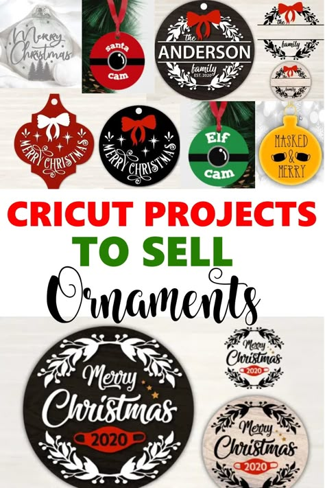 Sublimation Ornament Ideas, Cricut Ornaments Diy, Wood Projects Table, Christmas Ornaments Cricut, Wood Laser Projects, Laser Wood Projects, Laser Cut Wood Projects, Vinyl Christmas Ornaments, Cricut Projects Christmas