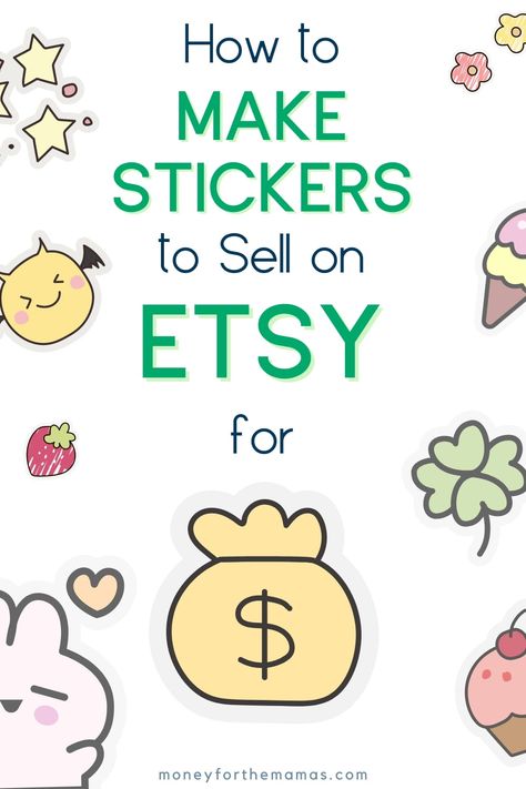 If you're looking for some fun Etsy shop ideas, why not consider opening an Etsy sticker shop! Cute stickers are an easy thing to sell on Etsy, as you can do ready-made stickers or even sticker printables. (Selling digital sticker files for people to print at home.) We'll go through how to make and sell stickers on Etsy step-by-step, so you'll know exactly what to do. Plus, we'll go through which Cricut machine is best for the type of Etsy store you want to run. How To Make Stickers To Sell On Etsy, Small Business Stickers Ideas, Stickers To Make At Home, Types Of Stickers, What To Do With Sticker Collection, How To Print Stickers At Home, Stickers That Sell, Selling Stickers On Etsy, What To Do With Stickers Projects