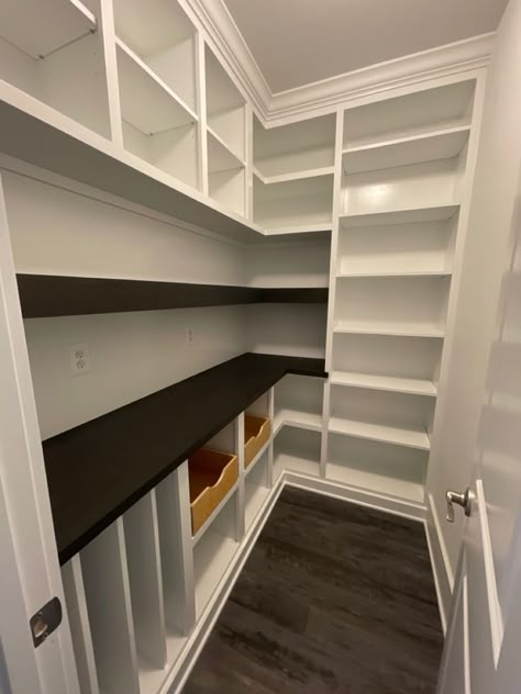 Pantry walk in. Custom built in 2022 | Pantry renovation, Pantry design, Pantry closet design Desain Pantry Dapur, Pantry Renovation, Pantry Closet Design, Pantry Layout, Layout Home, Modern Pantry, House Pantry, Pantry Laundry Room, Design Home Office