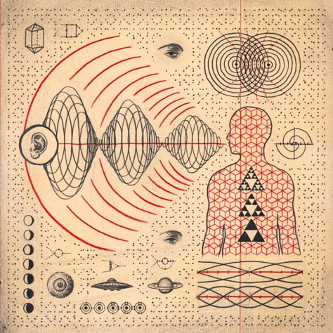 Sacred Geometries and Scientific Diagrams Merge in the Metaphysical World of Daniel Martin Diaz — Colossal Esoteric Art, Sacred Geometry Art, Spirit Science, Illustration Photo, Occult Art, Geometry Art, Quantum Physics, Art Et Illustration, Science Experiments Kids