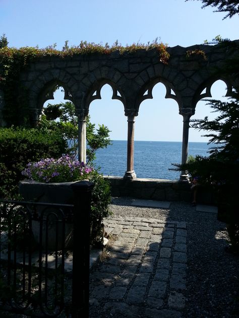 View of Glouster harbor from Hammond Castle Hammond Castle Massachusetts, Massachusetts Vacation, Hammond Castle, Cair Paravel, Horror Inspiration, Wedding Minimal, Vacation Pics, Cape Ann, Salem Ma