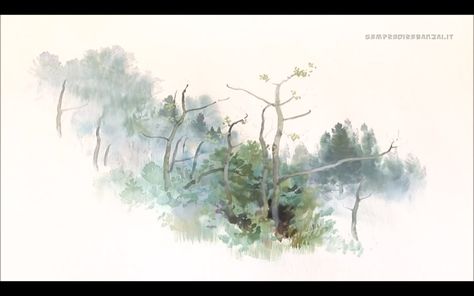 Kazuo Oga, Background Artist, Studio Ghibli Art, Ghibli Art, Animation Background, Sumi E, Environment Design, Painting Process, Nature Aesthetic