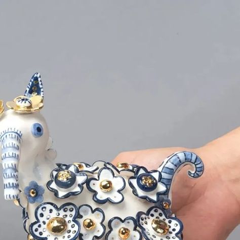 Vipoo Srivilasa on Instagram: "Mythical Mate 2023 Porcelain I love making these little guys. Hopefully one day i will see a series of them on a giant scale as a public art. @n.smithgallery #VipooSrivilasa #vipooart" Vipoo Srivilasa, One Day I Will, Ceramic Artists, Public Art, A Series, See It, One Day, Porcelain, I Love