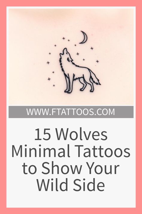 Pick a minimal wolf tattoo that speaks to your spirit and discover the hidden meanings behind each striking design. What will your choice reveal? Tale Of Two Wolves Tattoo, Wolf With Arrows Tattoo, Small Wolf Tattoo For Women, Fine Line Wolf Tattoo, Tiny Wolf Tattoo, Minimal Wolf Tattoo, She Wolf Tattoo, Feminine Wolf Tattoo Design, Wolf Print Tattoo