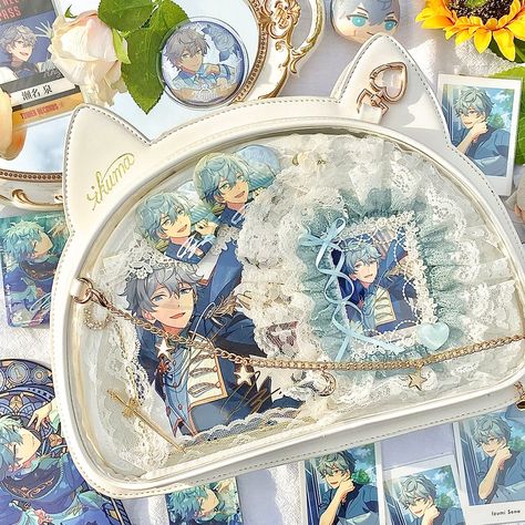 This price is for a ita bag and four straps only, the ita bag contents and others are not included. SizeFree SizeLength34Width10Height27 Bag Contents, White And Black Cat, Anime Bag, Ita Bag, Backpack Decoration, Pretty Bags, Head Shapes, Ensemble Stars, Sewing Bag