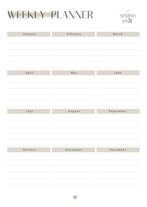 FREE CLASSY Daily Planner 2023 Templates- - THE SPRING EDIT basicplannerpages #dailyplannerpages⭕ Landscape Digital Planner, Planner Weekly Layout, Weekly Template, Weekly Spread Ideas, Spring Edit, Layout Landscape, Interactive Calendar, Weekly Overview, Free Digital Planner