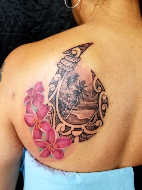 In remembrance of Guam & favorite flower...my first home & always will be❤️! #islandgirl #favoriteflower Guam Tattoo, Hawaiian Tattoos, Hook Tattoos, Polynesian Tattoos Women, Hawaii Tattoos, Forearm Flower Tattoo, Maori Tattoos, Polynesian Tattoos, Polynesian Tattoo Designs