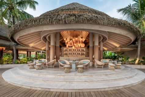 Joali Being | Autoban Hotel Resort Design, Contemporary Outdoor Furniture, Tea Lounge, Photo Opportunity, Wellness Resort, Beach Cabana, Eco Lodge, Resort Design, Thatched Roof