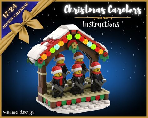 Lego Christmas Instructions, Lego Winter Ideas, Lego Food Stand, Winter Lego Ideas, Christmas Lego Village, Lego Winter Village Ideas, Lego Christmas Village Display Ideas, Lego Christmas Ideas, Christmas Lego Ideas