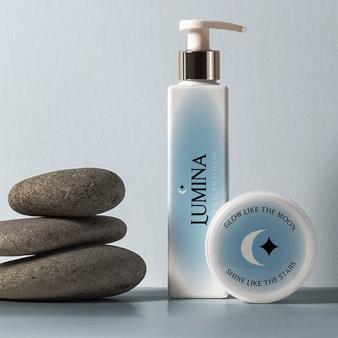 Lumina branding 💙🦋 Lumina is a skincare brand, their mission is to help you glow like the moon and shine like the stars 🌙✨ Brief by… | Instagram Shine Like The Stars, Skincare Brand, Brand Identity, The Moon, Skin Care, Branding, Moon, Skin, Stars