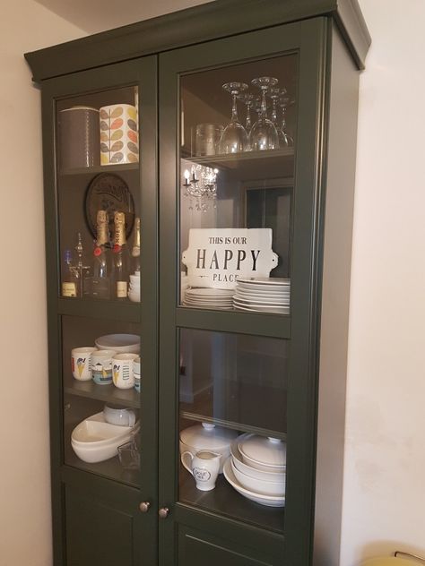 Liatorp bookcase kitchen dresser Liatorp Bookcase, Ikea Liatorp, Bookcase Kitchen, Kitchen Dresser, In Kitchen, New Room, Dining Room Decor, China Cabinet, Room Ideas