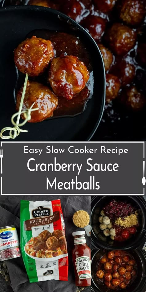 These Crock Pot Cranberry Sauce Meatballs are a hit! Sweet, tangy cranberry sauce mixed with savory meatballs creates an irresistible flavor combo. Easy to make in the slow cooker, this recipe is perfect for holidays, potlucks, or game day. Serve them as a festive, crowd-pleasing appetizer or main dish! Cranberry Chili Meatballs, Cranberry Sauce Meatballs, Cranberry Meatballs, Savory Meatballs, Holiday Party Appetizers, Appetizer Meatballs, Crock Pot Meatballs, Slow Cooker Meatballs, Homemade Meatballs