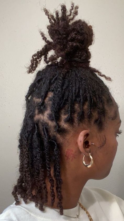 Loc With Curly Ends, 2 Strand Twist Locs Style, Start Locs, Starting Locs, Locs With Curly Ends, Locs Journey, Loc Extensions, Short Locs Hairstyles, Loc Journey