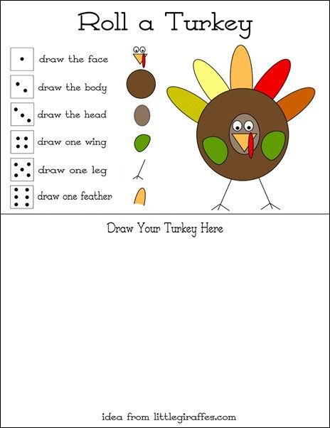 Thanksgiving game for children...fun idea for kids while waiting for dinner Thanksgiving Game Ideas, Roll A Turkey, Roll And Draw, Turkey Games, Happy Home Fairy, Thanksgiving Games For Kids, Thanksgiving School, Couple Activities, Activities For Adults