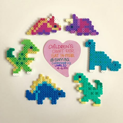 Dinosaur Iron Beads, Peeler Bead Dinosaur, Dinosaur Melty Beads, Dino Perler Beads, Perler Bead Dinosaur, Dinosaur Perler Beads, Perler Creations, Pixel Beads, Melty Bead Patterns