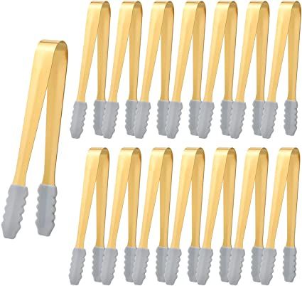 Amazon.com: 15PCS Mini Gold Ice Tong Stainless Steel Appetizers Tongs, Small Serving Tongs Sugar Cube Clips with Teeth, Small Ice Cube Tongs, Silicone Sawtooth Kitchen Tongs for Tea Party Coffee Bar Wedding: Home & Kitchen Party Coffee Bar, Coffee Bar Wedding, Kitchen Tongs, Ice Tongs, Kitchen Help, Bar Wedding, Serving Tongs, Tongs Kitchen, Sugar Cubes