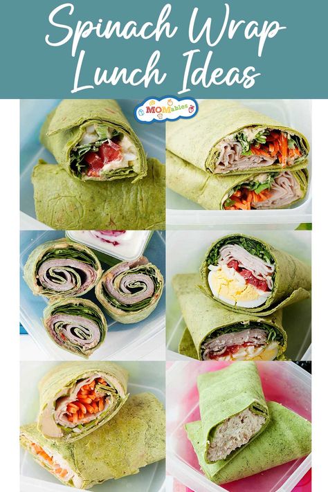 different spinach wrap recipes Spinach And Herb Tortilla Wrap Recipes, Easy Cold Wraps For Lunch, Spinach Tortilla Wraps Lunch Ideas, Healthy Spinach Wraps, Spinach Herb Wrap Recipes, Turkey Lunch Wraps, Chicken Spinach Wrap Recipes, Spinach Wrap Ideas Lunches, Spinach Wraps Recipes