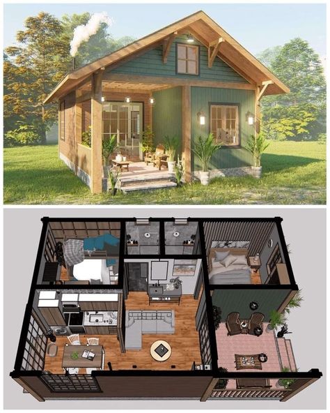 Sims 4 Tiny House Ideas, Sims 4 Tiny House Floor Plans, Sims Layout, Ranch House Floor Plans, Casas The Sims Freeplay, Sims 4 Houses Layout, House Flipper, Simple Floor Plans, House Flippers