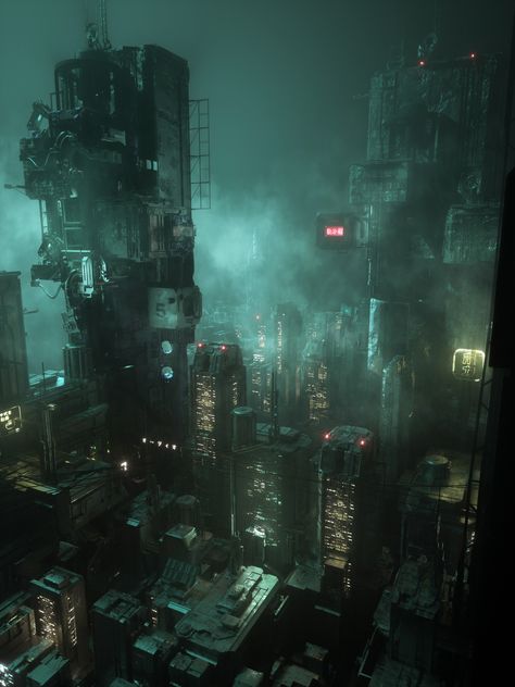 Dark Cyberpunk, Dystopian Art, Scifi City, Sci Fi Architecture, Sci Fi Landscape, Sci Fi City, Dystopian Future, Low Life, Phone Screen Wallpaper