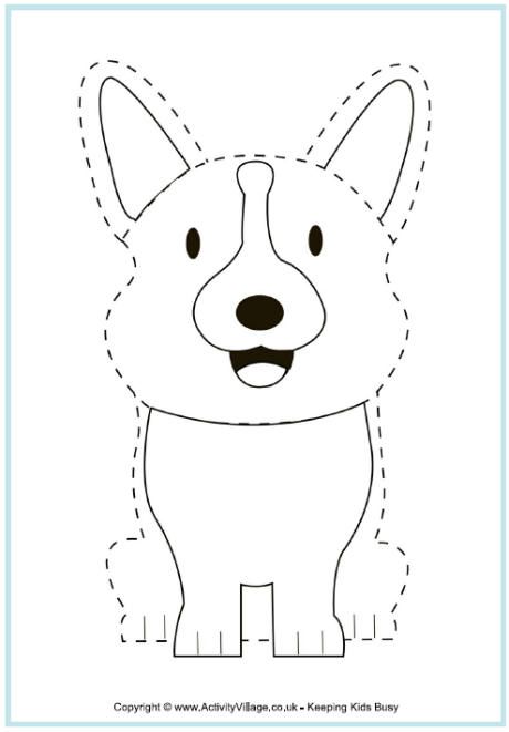 Leder Diy, Craft Animals, Corgi Ornament, Felt Animal Patterns, Farm Animal Coloring Pages, Felt Crafts Patterns, Felt Craft, Dog Crafts, Wool Projects