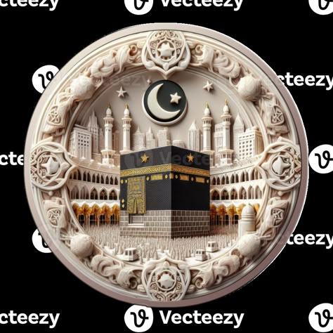 AI generated kaaba grand mosque mecca islamic symbol and logo representing spirit of islamic Islamic Design Graphic, Modern Steel Gate Design, Islamic Whatsapp Dp, Islamic Logo, Wow Image, Eid Mubarak Decoration, Arabic Decor, Mosque Design, Steel Gate Design