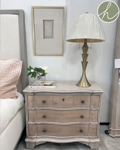 The Alcove Bachelor’s chest offers more bedside storage or a practical dresser option for a smaller bedroom space. Because of this, this chest becomes a functional and stylish companion to your bedroom decor. Dimensions are 36 x 30 x 18. #bachelorschest #dresser #nightstand #bedsidetable #threedrawer #3drawer #bedroomdecor #bedroomfurniture #livingroomdecor #livingroomfurniture #homeofficedecor #tablelamp #buffetlamp #wallart #walldecor #framed #inthepink #inspiredhomefurnishings #furnitures... Tall Bedside Table, Dresser Nightstand, Bachelors Chest, Bedside Storage, Bedroom Space, Buffet Lamps, Small Bedroom, Home Office Decor, Bedside Table