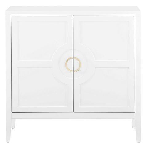 Mia White Sideboard Cabinet White Media Console, Small Media Cabinet, Panel Door Design, Basement Guest Rooms, Family Room Inspiration, European Hinges, Colorful Interior Design, White Cabinet, Media Furniture