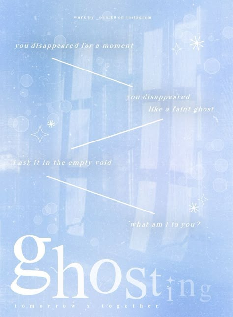 Txt Ghosting, Txt Poster, Printable Wall Poster, Poster Edit, Lyrics Poster, Pop Posters, Room Prints, Lyric Poster, Poster Room