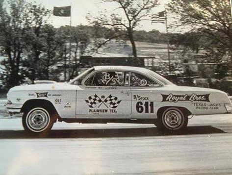 Click this image to show the full-size version. Nhra Drag Racing, Vintage Drag Racing, Chevy Bel Air, Station Wagons, Cars Muscle, Drag Cars, The Sixties, Stock Car, Classic Cars Muscle