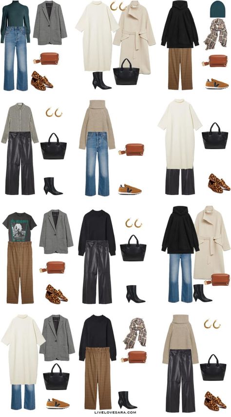 24 Easy Fall Outfits Using a Mini Fall Capsule Wardrobe - livelovesara Easy Looks Outfit, Fall Easy Outfits, Easy Put Together Outfits, Zara Inspired Outfits, Zara Fall Outfits, Casual Fall Work Outfits, Fall Inspired Outfits, Work Outfit Fall, Cool Fall Outfits