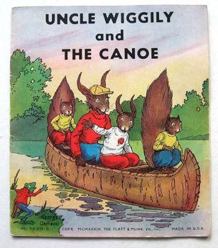 Uncle Wiggily   and the canoe (56 pieces) Uncle Wiggly, Alice Quotes, Favorite Childhood Books, Vintage Book Cover, Old Family Photos, Childhood Books, Funny Comments, Black And White Illustration, Vintage Children's Books