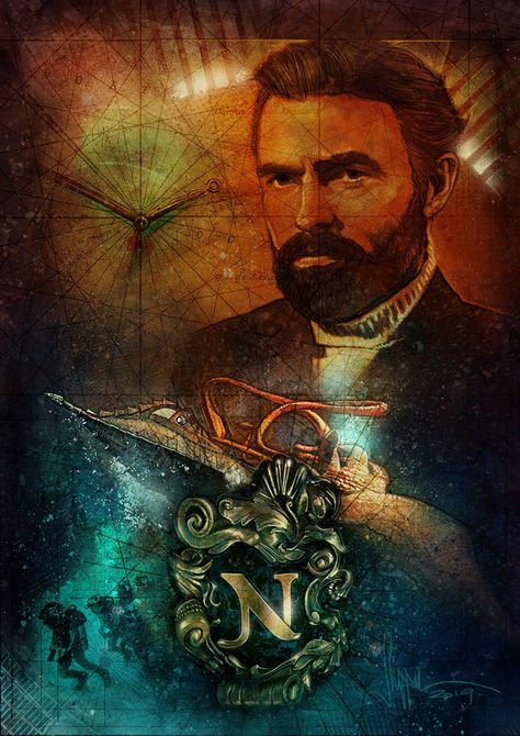 Finding Nemo on Behance Captain Nemo Art, Nautilus Submarine, Captain Nemo, Art Boots, Direction Illustration, Leagues Under The Sea, Jules Verne, Finding Nemo, Belle Epoque