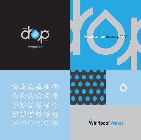 Water Company Branding, Water Logo Design Ideas Brand Identity, Water Brand Identity, Water Branding Design, Water Logo Design Ideas, Cleaning Logo Design Ideas, Water Website, Drop Logo Design, Water Logo Design