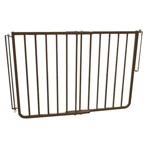 Cardinal Gates Hardware-Mount Expandable Brown Metal Pet Gate in the Pet Gates department at Lowes.com Top Of Stairs Gate, Best Baby Gates, Baby Gate For Stairs, Retractable Baby Gate, Dog Doors, Grill Gate, Outdoor Gate, Stair Gate, Baby Safety Gate