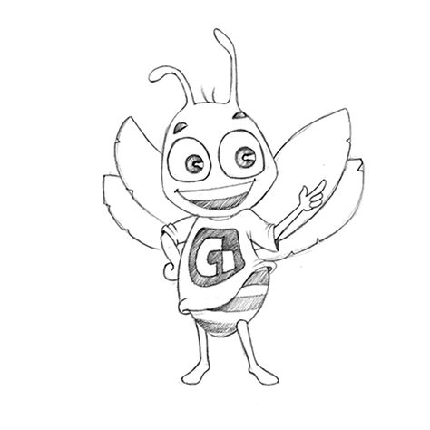 Bee Mascot, Bee Character, 3d Reference, Bird Sketch, Cartoon Bee, Sketch Artist, Spirit Animals, Character Sketches, Character Sketch