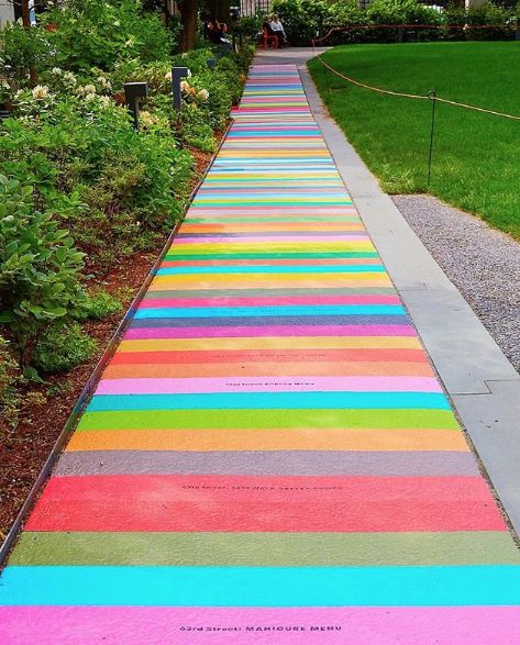 The Color Factory, Museum Entrance, Museum Garden, Color Factory, Rainbow Road, Cooper Hewitt, Mira Mikati, Kindergarten Design, School Murals