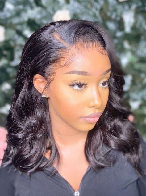 Flaunt your gorgeous waves with this layered body wave. The layers add effortless volume and movement to the hair. Click on the link to check out these 18 most incredible sew-in bob hairstyles for a fresh new style. Photo Credit: Instagram @beautyloungehb Black Sew In Hairstyles, Short Sew In Hairstyles, Sew In Bob Hairstyles, Weave Bob Hairstyles, Bob Weave, Blond Ombre, Sew In Hairstyles, Bangs Hairstyles, Curly Ponytail