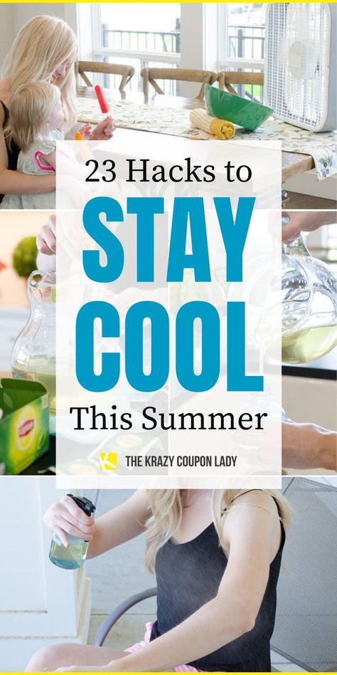 16 Hacks to Keep You Cool in Summer - The Krazy Coupon Lady Summer Life Hacks, Yogurt Pops, Summer Hacks, Diy Summer, The Krazy Coupon Lady, Krazy Coupon Lady, Beach Hacks, Summer Diy, Hacks Diy