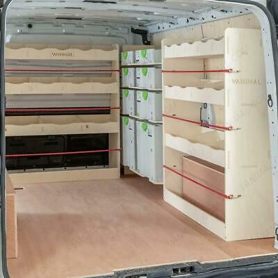 (eBay) Vauxhall Vivaro B SWB L1 2014-2019 Full Driver Side Ply Racking, Front Festool a Van Roof Racks, Festool Systainer, Van Racking, Van Storage, Plywood Board, Storage Shelving, Shelving Design, Racking System, Shelving Units