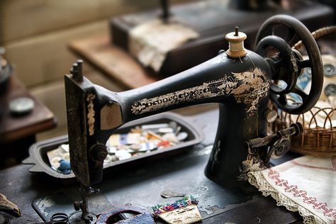 Fantasy Seamstress Aesthetic, Dressmaker Aesthetic, Seamstress Aesthetic, Fairy Oak, Mirabel Madrigal, Princess And The Pauper, Antique Sewing Machines, Old Clocks, Animal Games