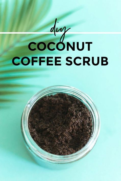 DIY Coconut Coffee Scrub Coconut Coffee Scrub, Salt Face Scrub, Coffee Coconut, Natural Face Scrub, Coffee Scrub Diy, Diy Face Scrub, Coffee Face Scrub, Diy Coconut, Scrub Diy