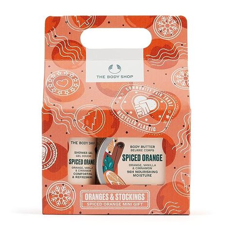 Amazon.com : The Body Shop Oranges & Stockings Mini Gift Set – Spiced Orange Holiday Skincare Kit – Vegan – 3 Items : Beauty & Personal Care Body Shop Body Butter, Holiday Skincare, Mini Gift, Orange Spice, Christmas Gift Sets, Skin Care Kit, Perfect Stocking Stuffers, Body Love, Hand Cream